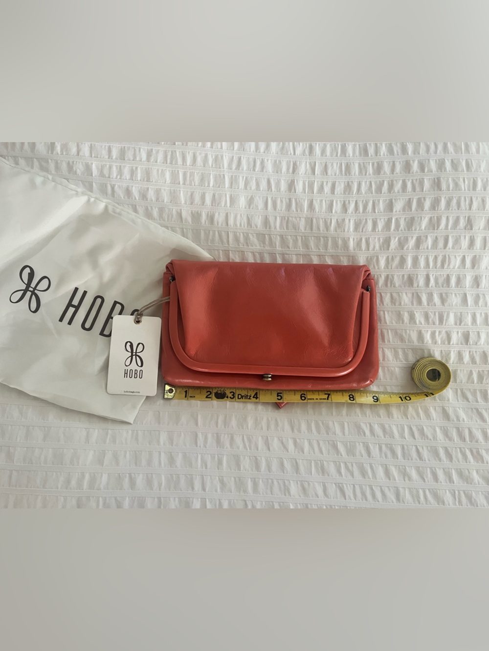 HOBO Coral Leather Frame Clutch